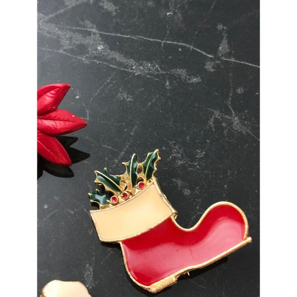 Lot of Vintage Holiday Brooches - Picture 3 of 6